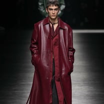 Gucci opens Milan menswear week somberly and in burgundy